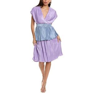 Undra Celeste Womens  Fine Pleated Wrap Dress